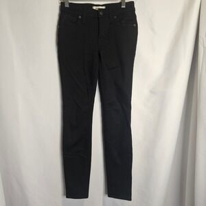 Madewell 8 Inch Skinny Jeans Black‎ Cotton Blend Women's Size 24